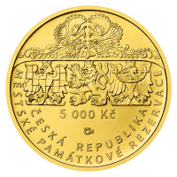Zlatá minca ČNB 5.000 Kč Štramberk STANDARD 1/2 oz