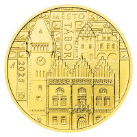 Zlatá minca ČNB 5.000 Kč Tábor STANDARD 1/2 oz