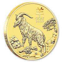 Zlatá minca Year of the Goat - Rok Kozy 1/4 oz (2027)