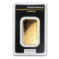 Zlatý zliatok 1 oz Argor Heraeus - Kinebar