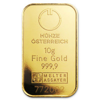 Zlatý zliatok 10g Münze Österreich - Kinebar