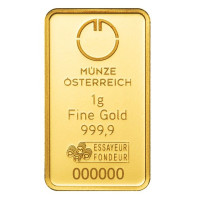 Zlatý zliatok 1g Münze Österreich
