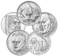 Zvýhodnená sada 5 strieborných mincí ČNB 200 CZK 2023 STANDARD